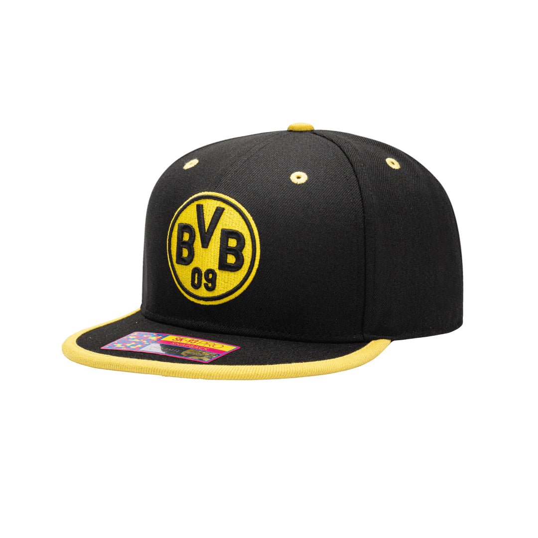 Fan Ink Collection Borussia Dortmund Tape Snapback - Black
