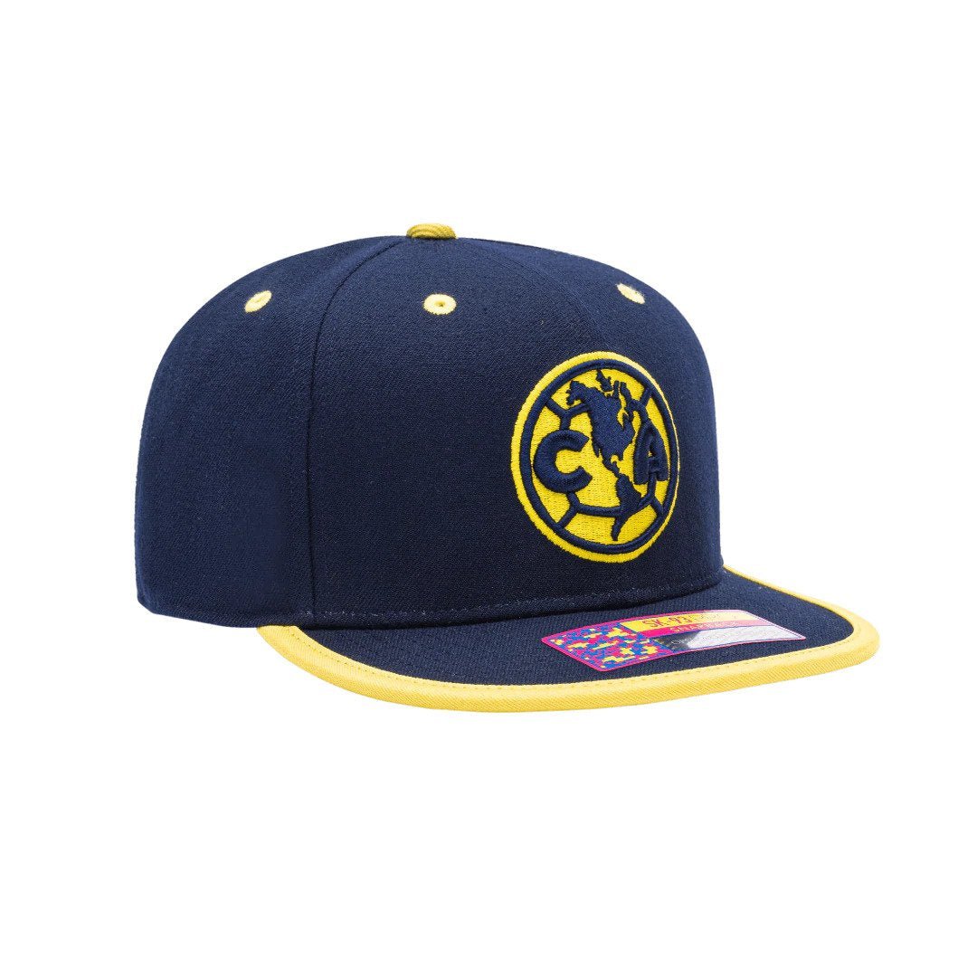 Fan Ink Collection Club America Tape Snapback Hat - Navy