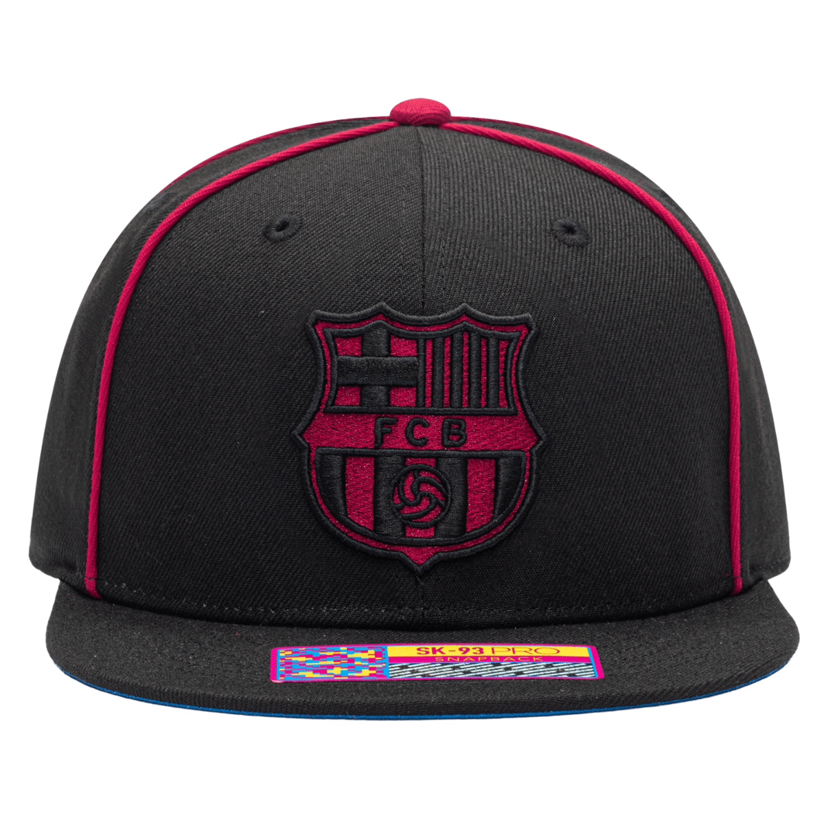 FI Collection Barcelona Cali Night Snapback Hat - Black (Front)