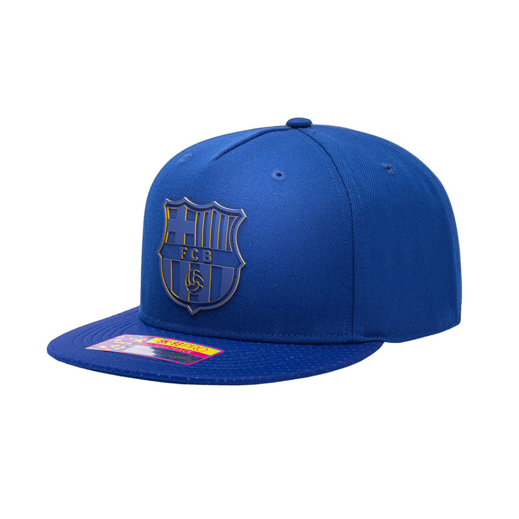FI Collection Barcelona Elite Snapback Hat - Blue (Diagonal 1)