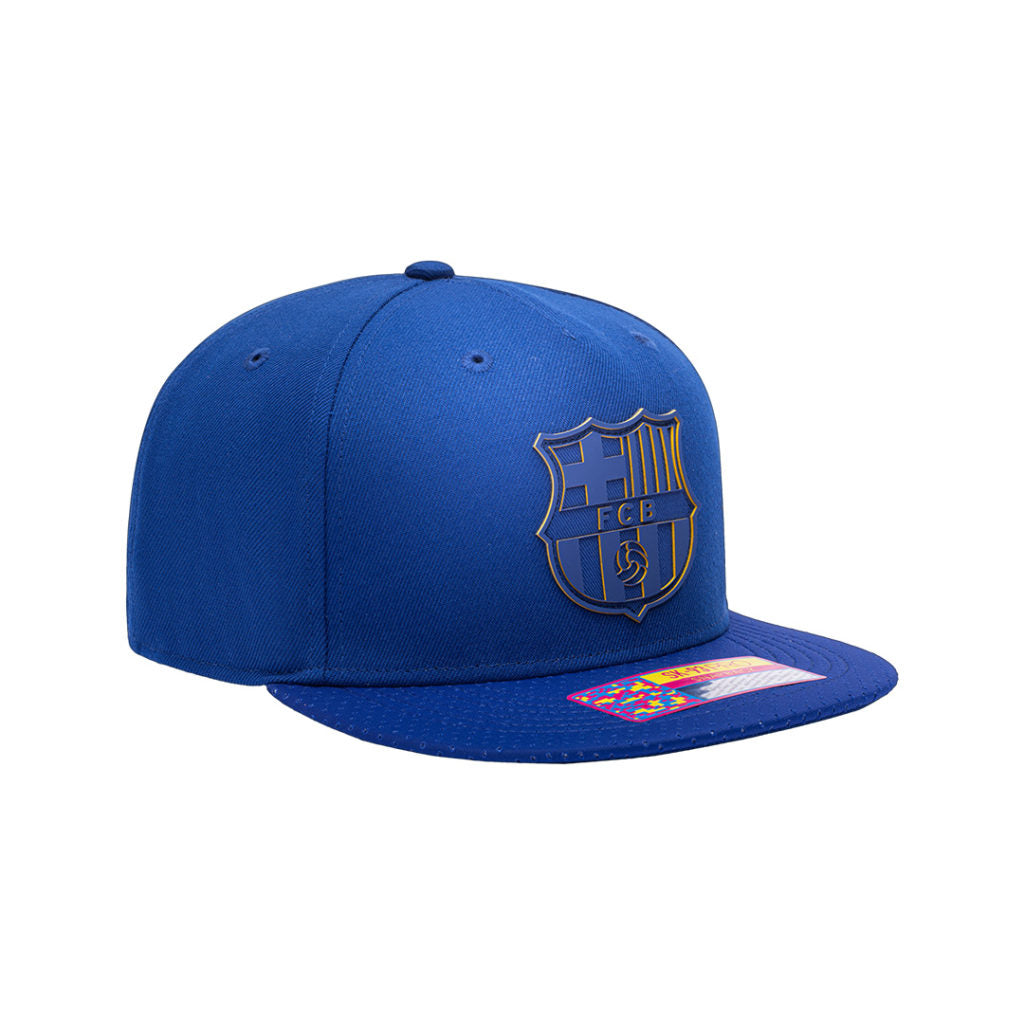 FI Collection Barcelona Elite Snapback Hat - Blue (Diagonal 2)
