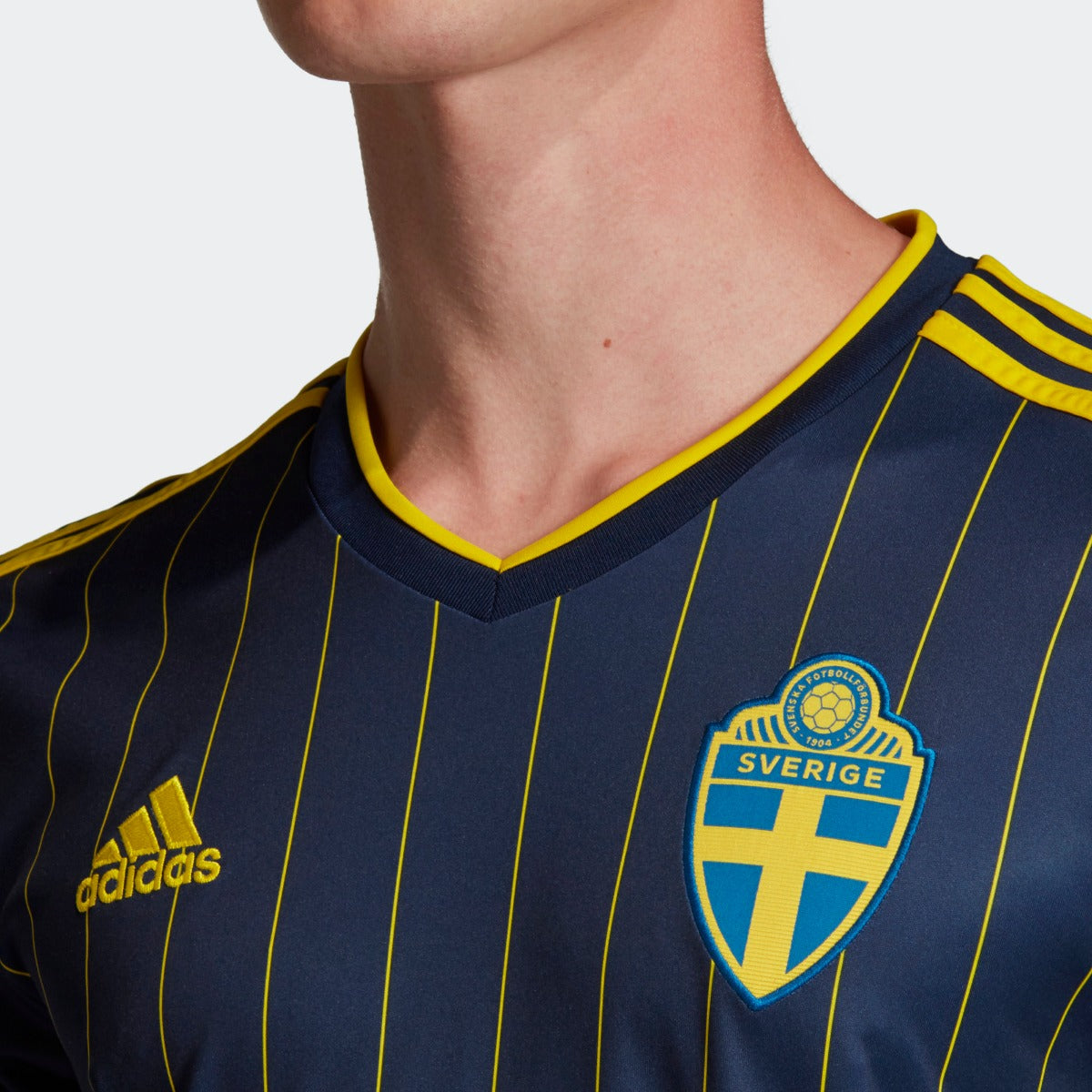 adidas 2020-21 Sweden Away Jersey - Navy-Yellow (Detail 1)