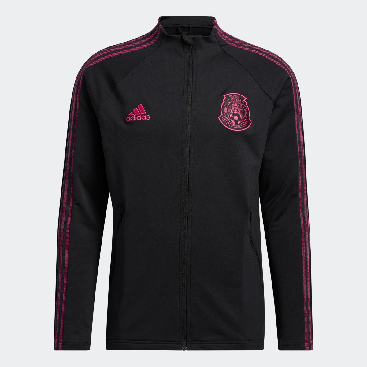 adidas 2020-21 Mexico Anthem Jacket - Black-Pink (Front)