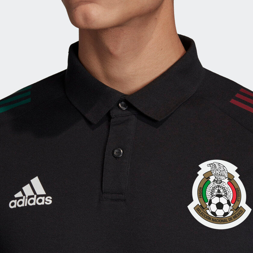 adidas 2020-21 Mexico FMF Polo - Black (Detail 1)