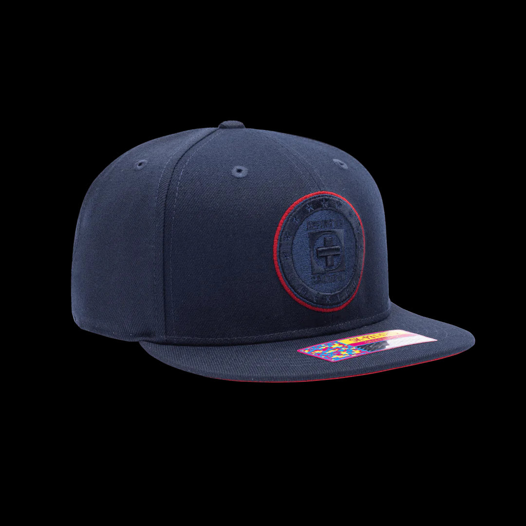 Fi Collection Cruz Azul Eclipse Snapback Hat - Navy (Diagonal 2)