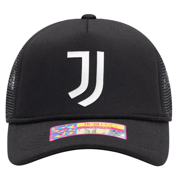 FI Collection Juventus Atmosphere Trucker Hat - Black (Front)
