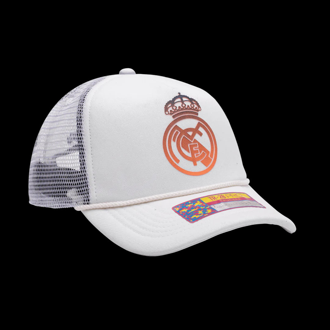 FI Collection Real Madrid Atmosphere Trucker Hat - White (Diagonal 2)