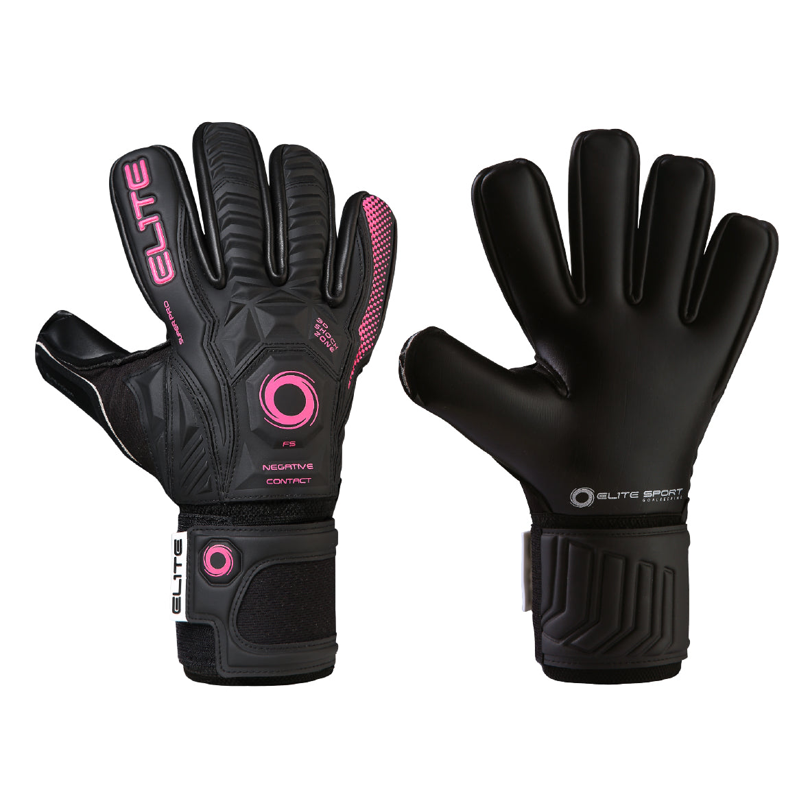 Elite Sport 2020 Forza Goalkeeper Gloves - Black-Pink
