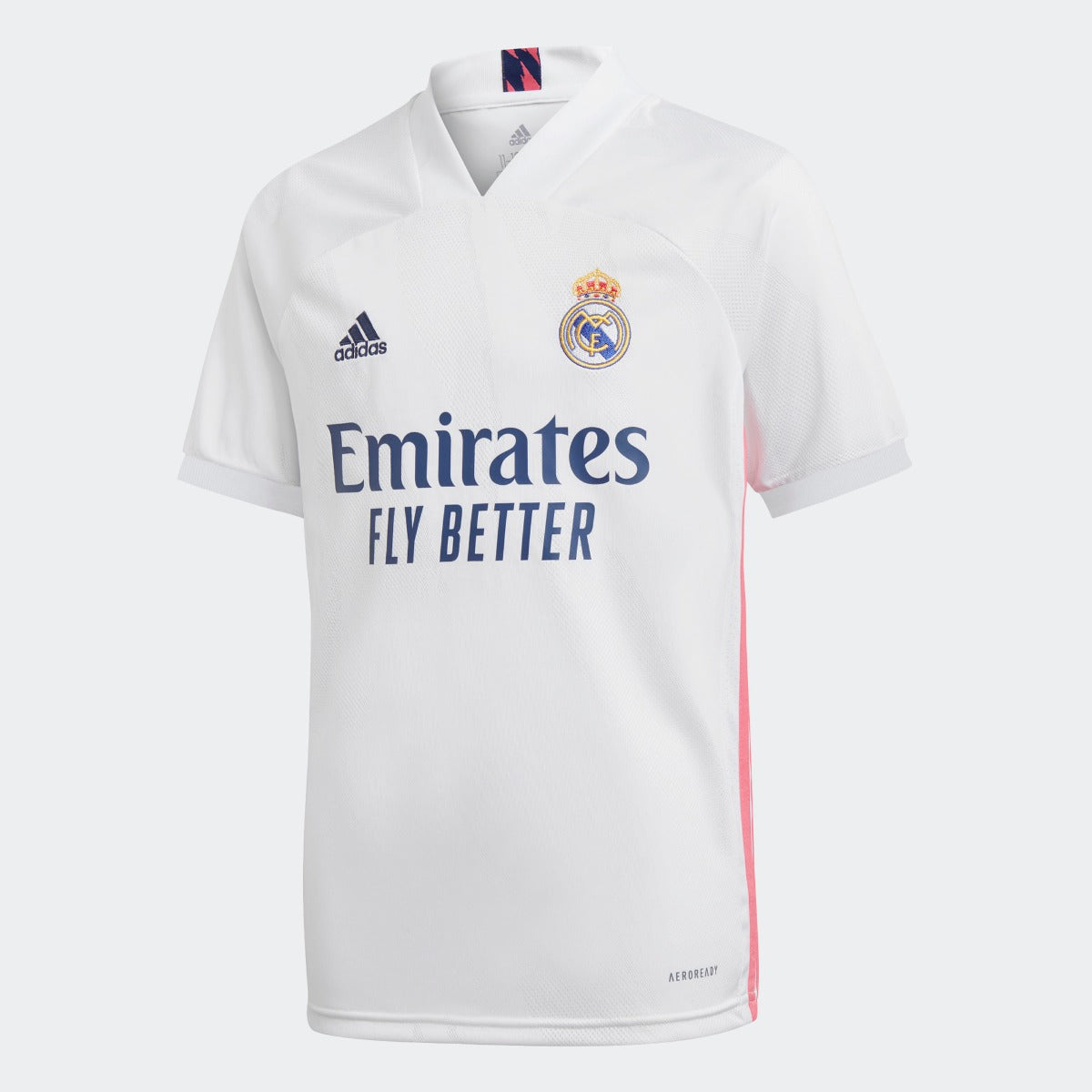 Adidas 2020-21 Real Madrid Youth Home Jersey - White-Pink