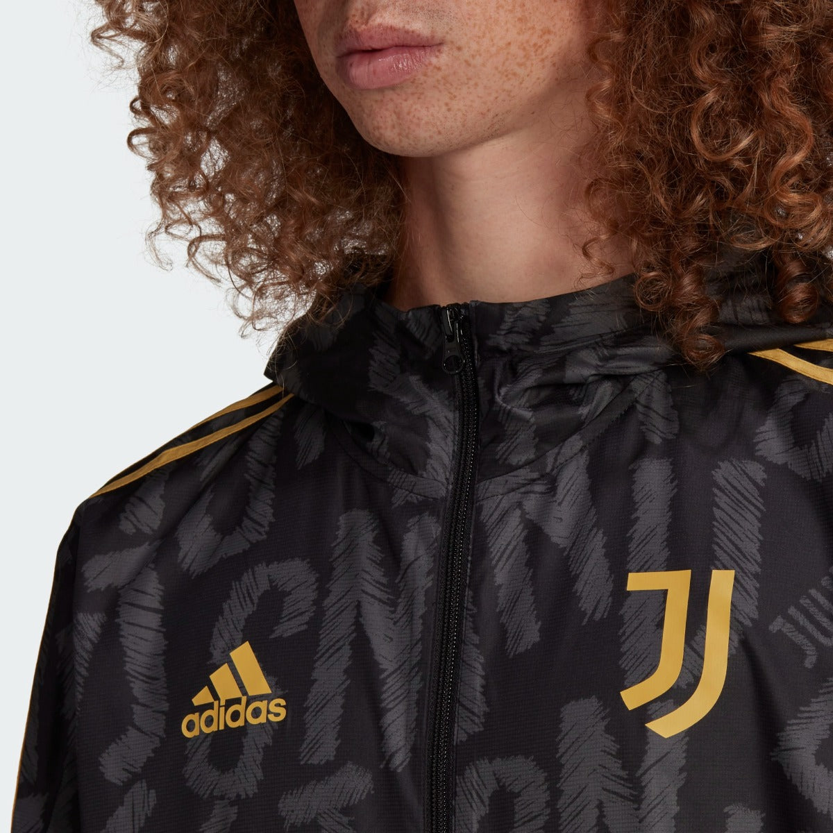 Adidas 2020-21 Juventus Windbreaker Jacket - Black-Gold