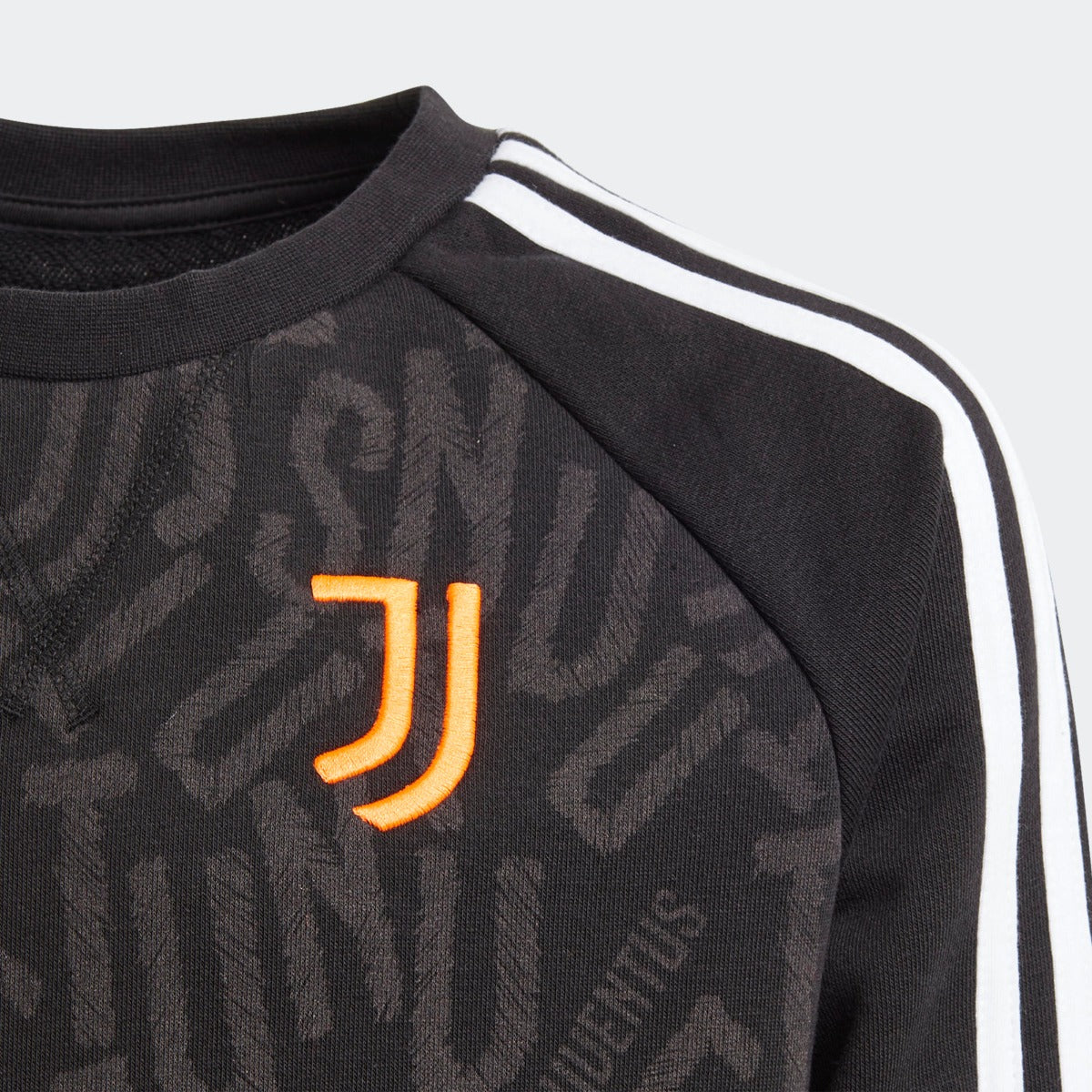 Adidas 2020-21 Juventus Youth Crewneck Sweater - Black-Orange