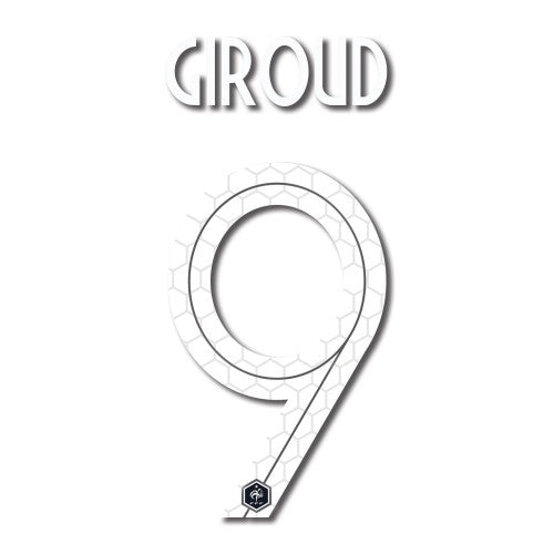 France 2018 Home Giroud #9 Jersey Name Set