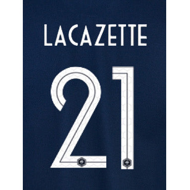 France 2018 Home Lacazette #21 Jersey Name Set