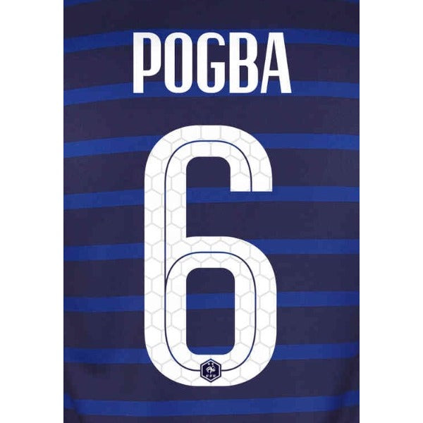 France 2020/21 Home Pogba #6 Jersey Name Set