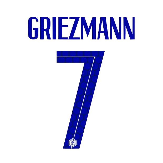 France 2020/21 Away Griezmann #7 Jersey Name Set