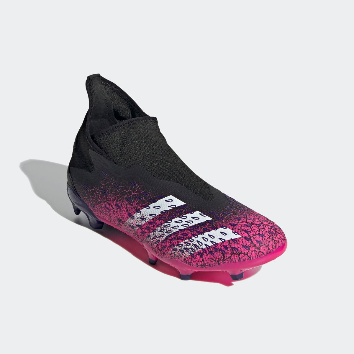 Adidas Predator Freak .3 Laceless FG - Black-Pink-Purple (Diagonal 1)