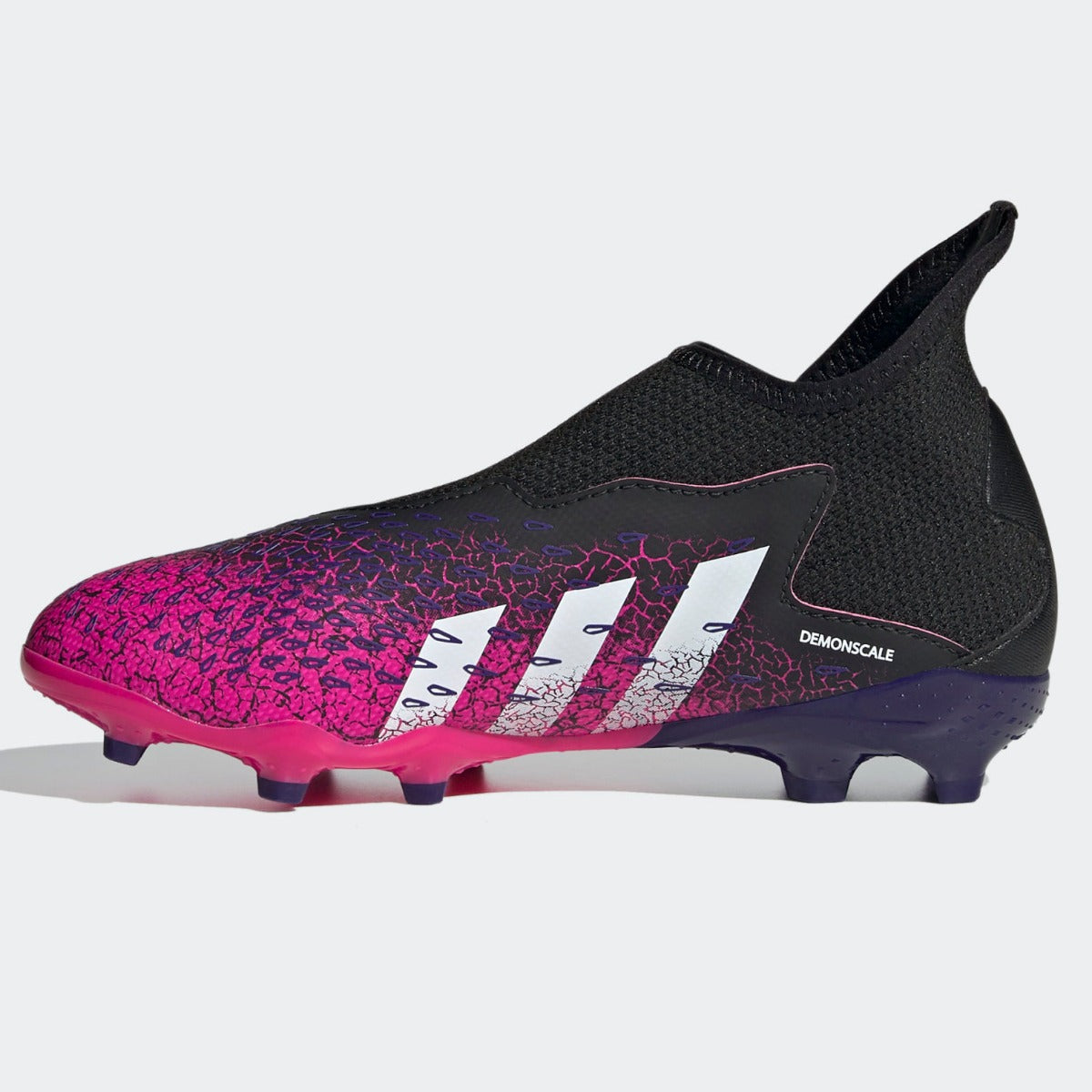 Adidas JR Predator Freak .3 Laceless FG - Black-Pink-Purple (Side 2)