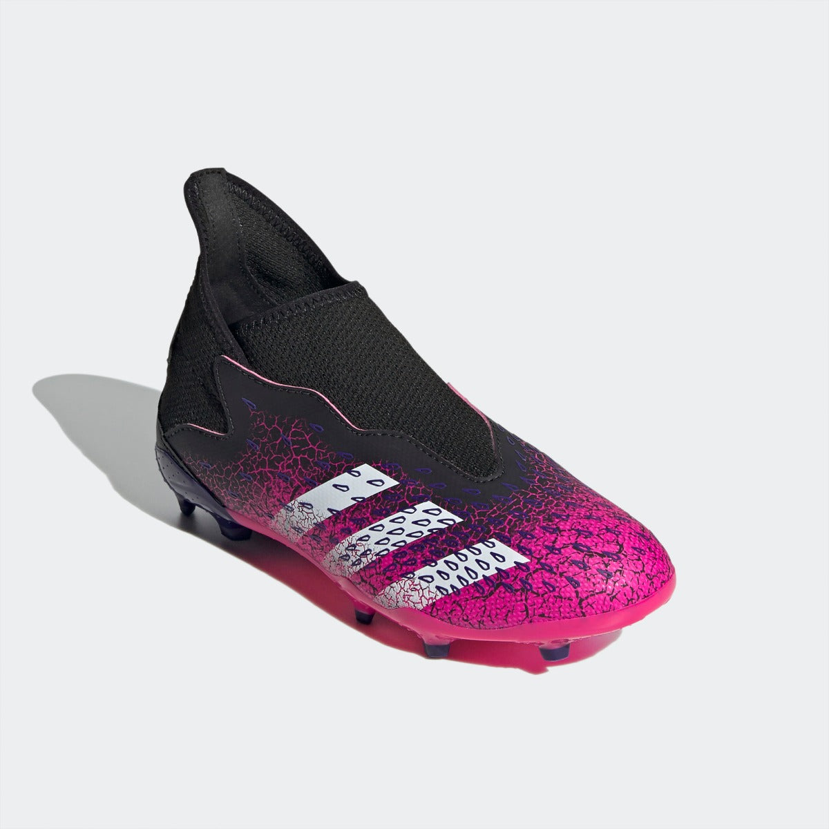 Adidas JR Predator Freak .3 Laceless FG - Black-Pink-Purple (Diagonal 1)