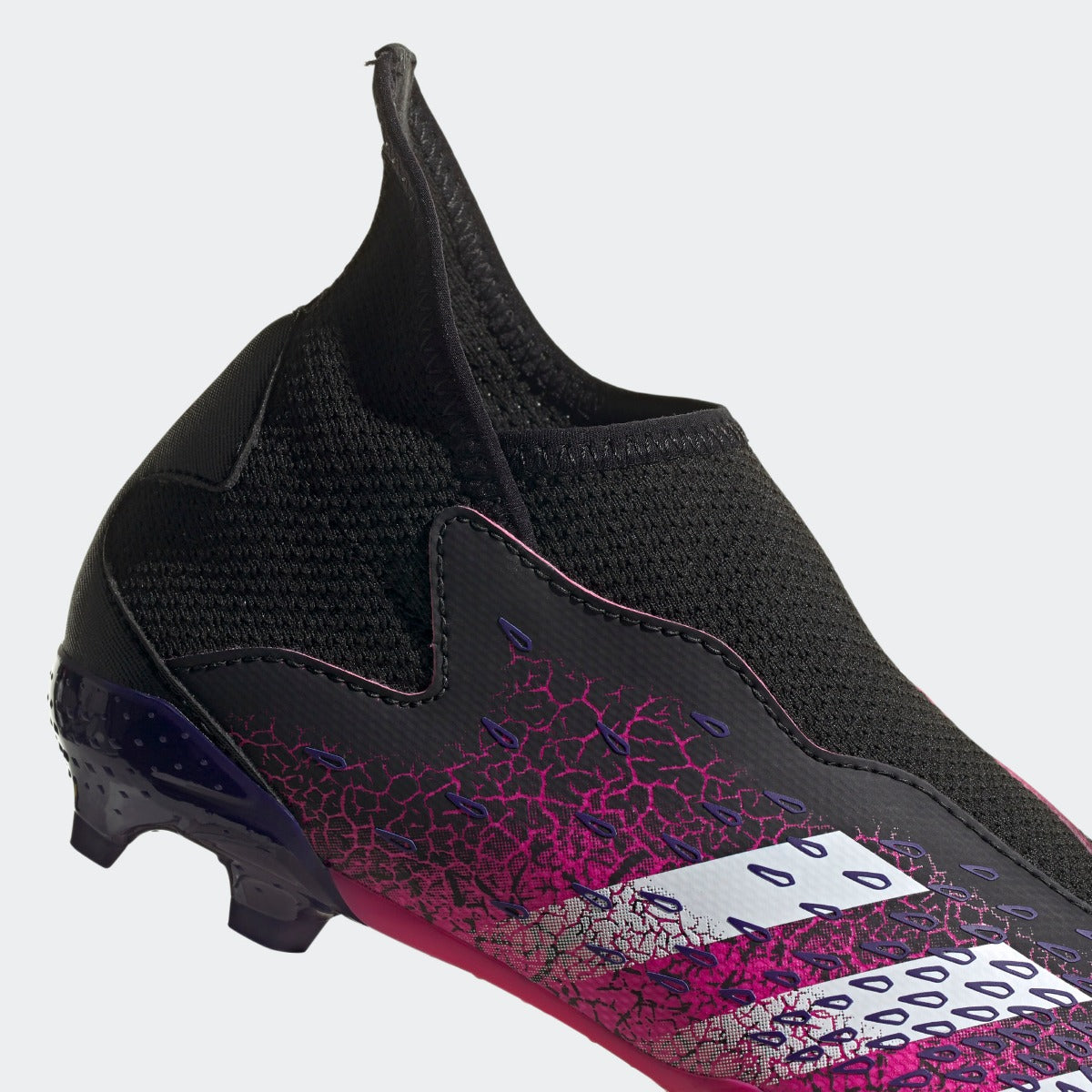 Adidas JR Predator Freak .3 Laceless FG - Black-Pink-Purple (Detail 1)