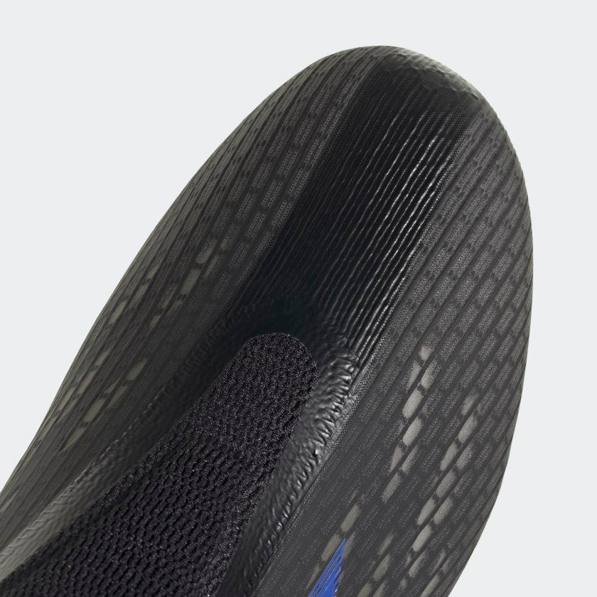 Adidas X Speedflow .3 Laceless FG - Black-Sonic Ink (Detail 1)