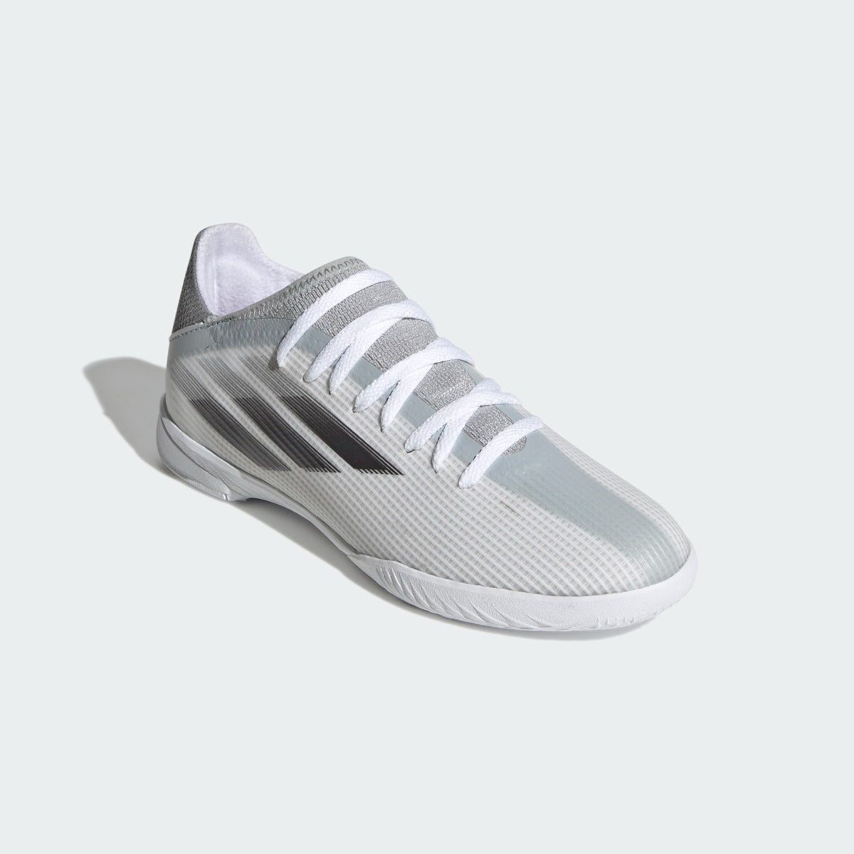 Adidas JR X Speedflow .3 IN - White-Iron Metallic (Diagonal 1)