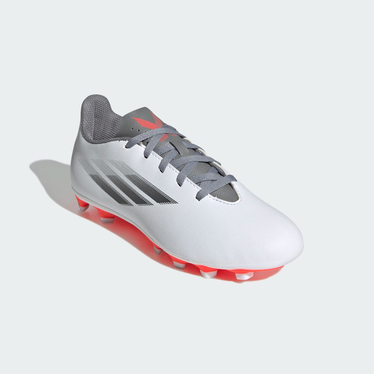 Adidas JR X Speedflow .4 FxG - White-Iron Metallic (Diagonal 1)