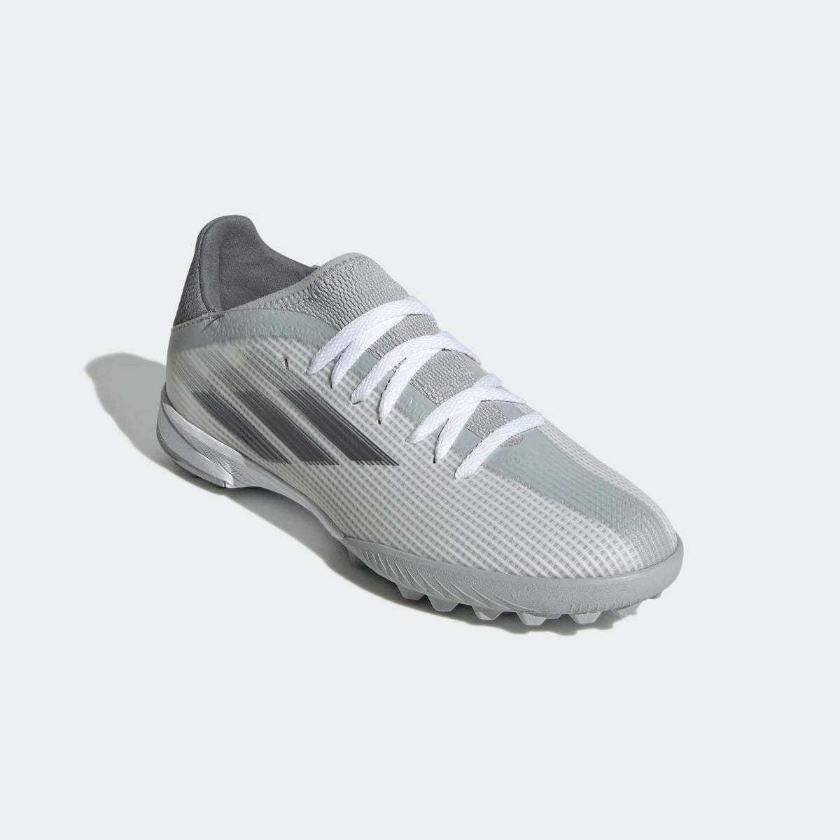Adidas JR X Speedflow .3 TF - White-Iron Metallic (Diagonal 1)