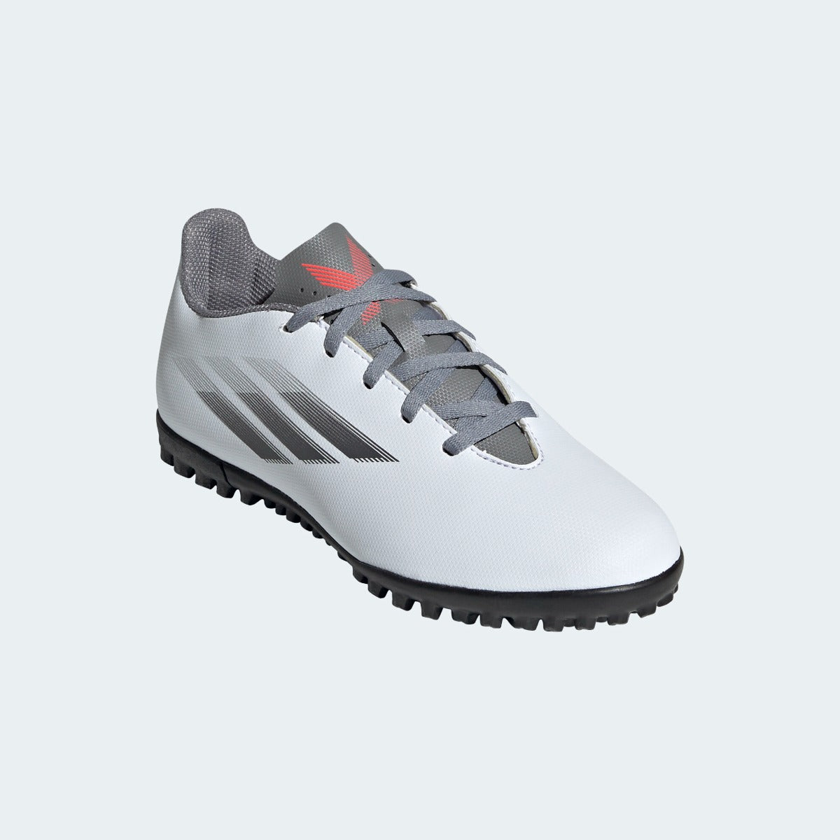 Adidas JR X Speedflow .4 TF - White-Iron Metallic (Diagonal 1)