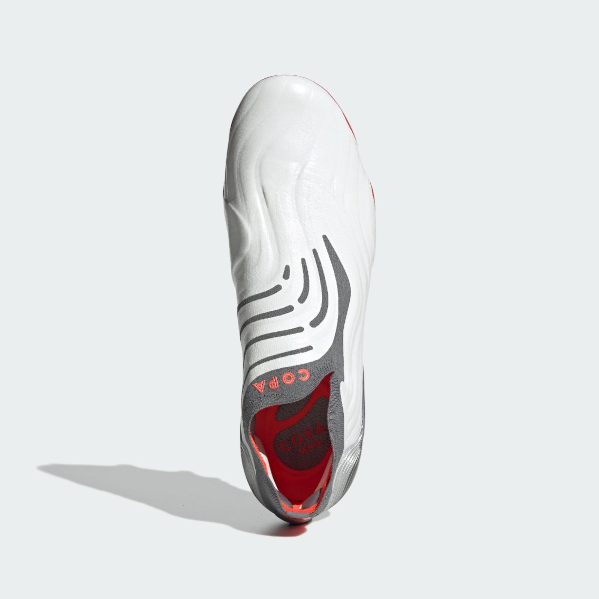 Adidas Copa Sense + FG - White-Grey-Solar Red (Top)