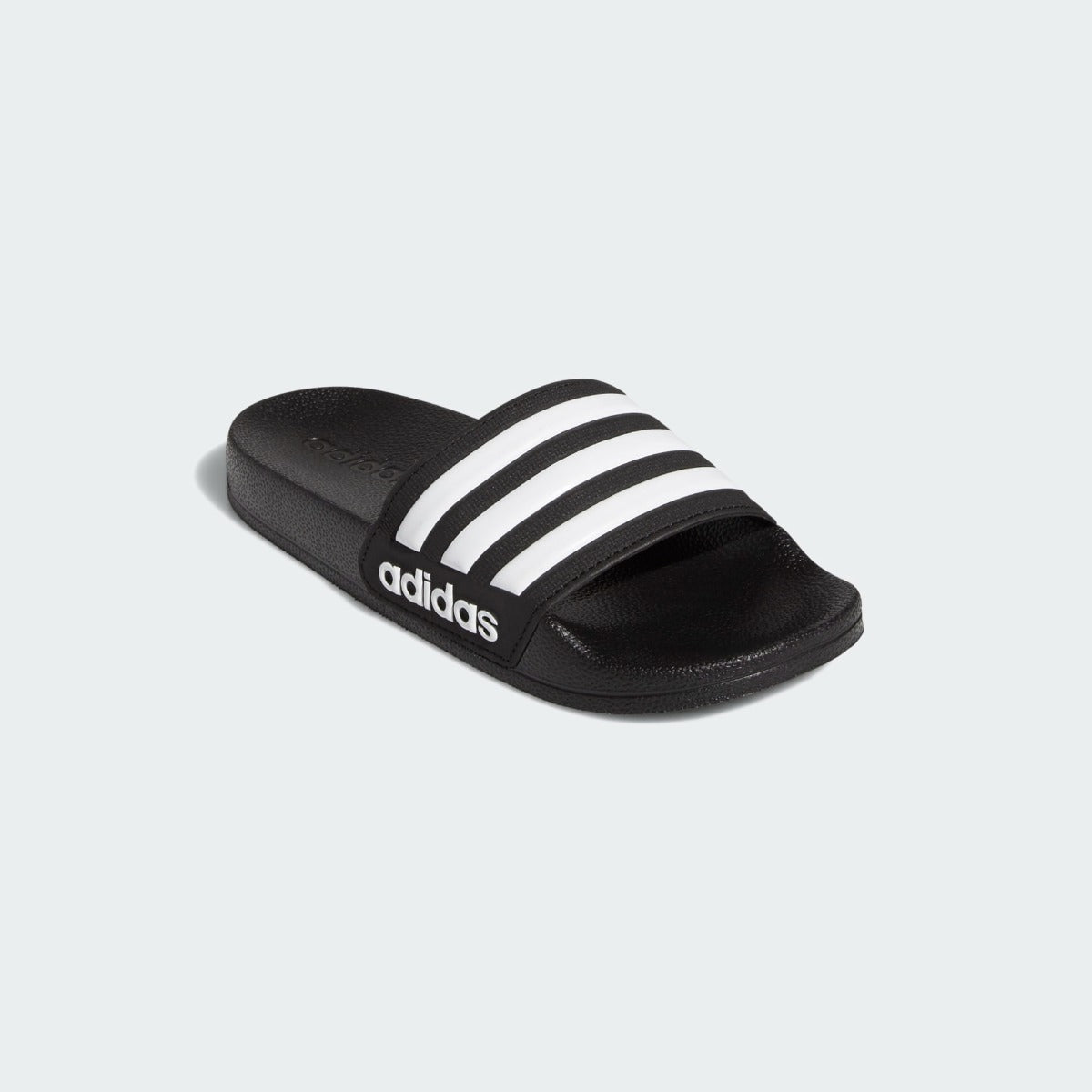 Adidas Youth Adilette Shower Sandal - Black-White (Diagonal 1)