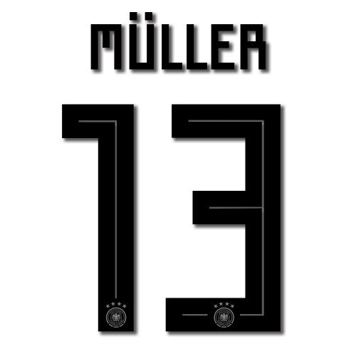 Germany 2018 Home Muller #13 Jersey Name Set