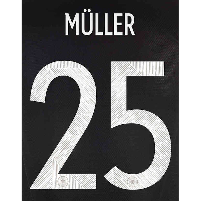 Germany 2021/22 Away Muller #25 Jersey Name Set (Main)