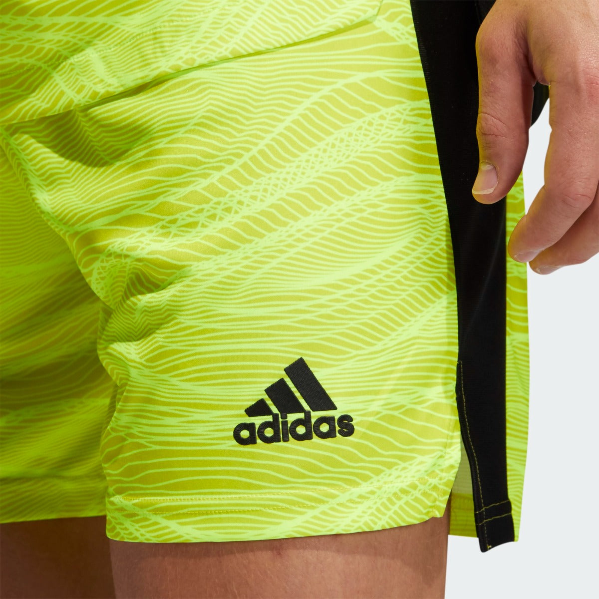 Adidas Condivo 21 Goalkeeper Shorts - Acid Yellow (Detail 1)
