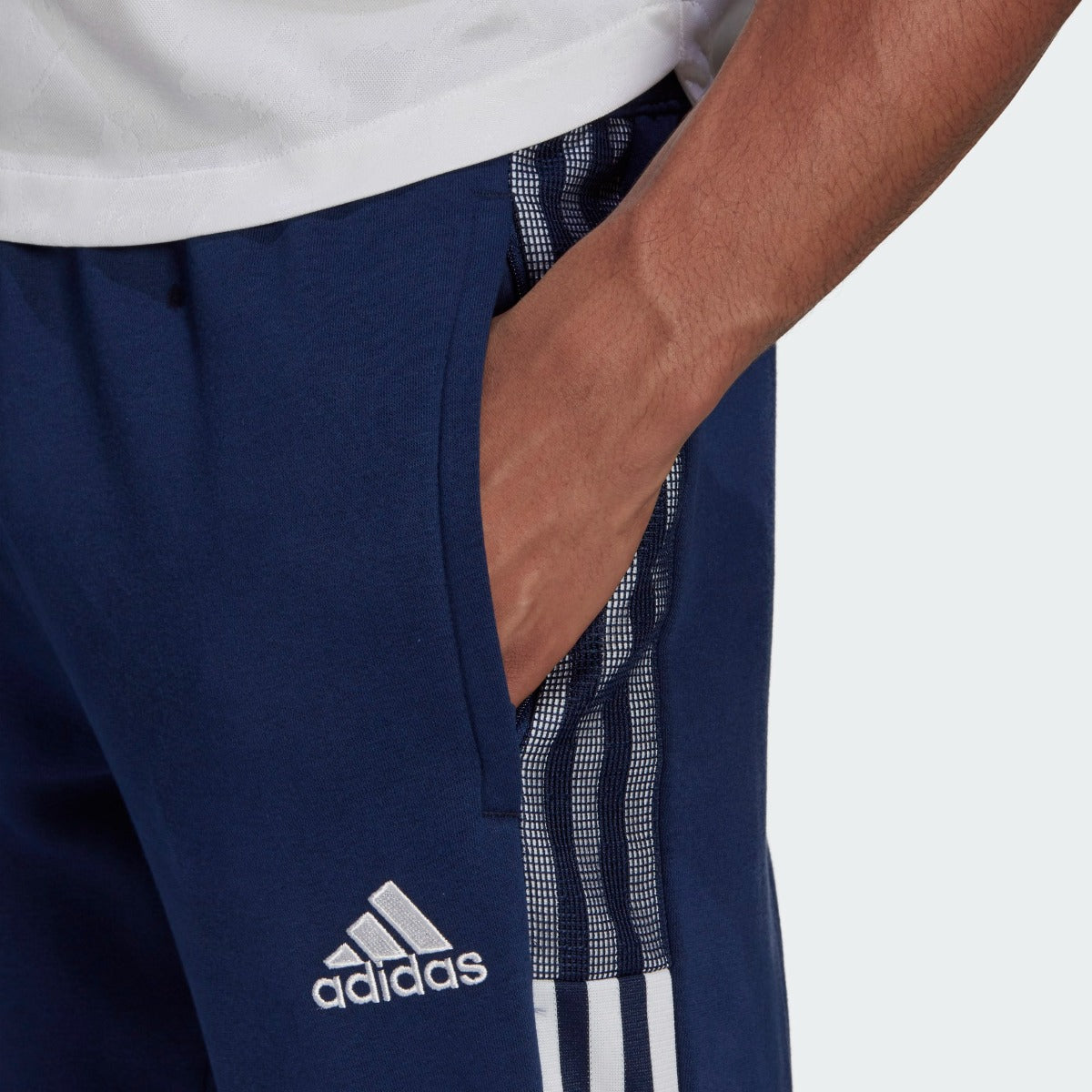 Adidas Tiro 21 Sweat Pants - Navy-White (Detail 1)