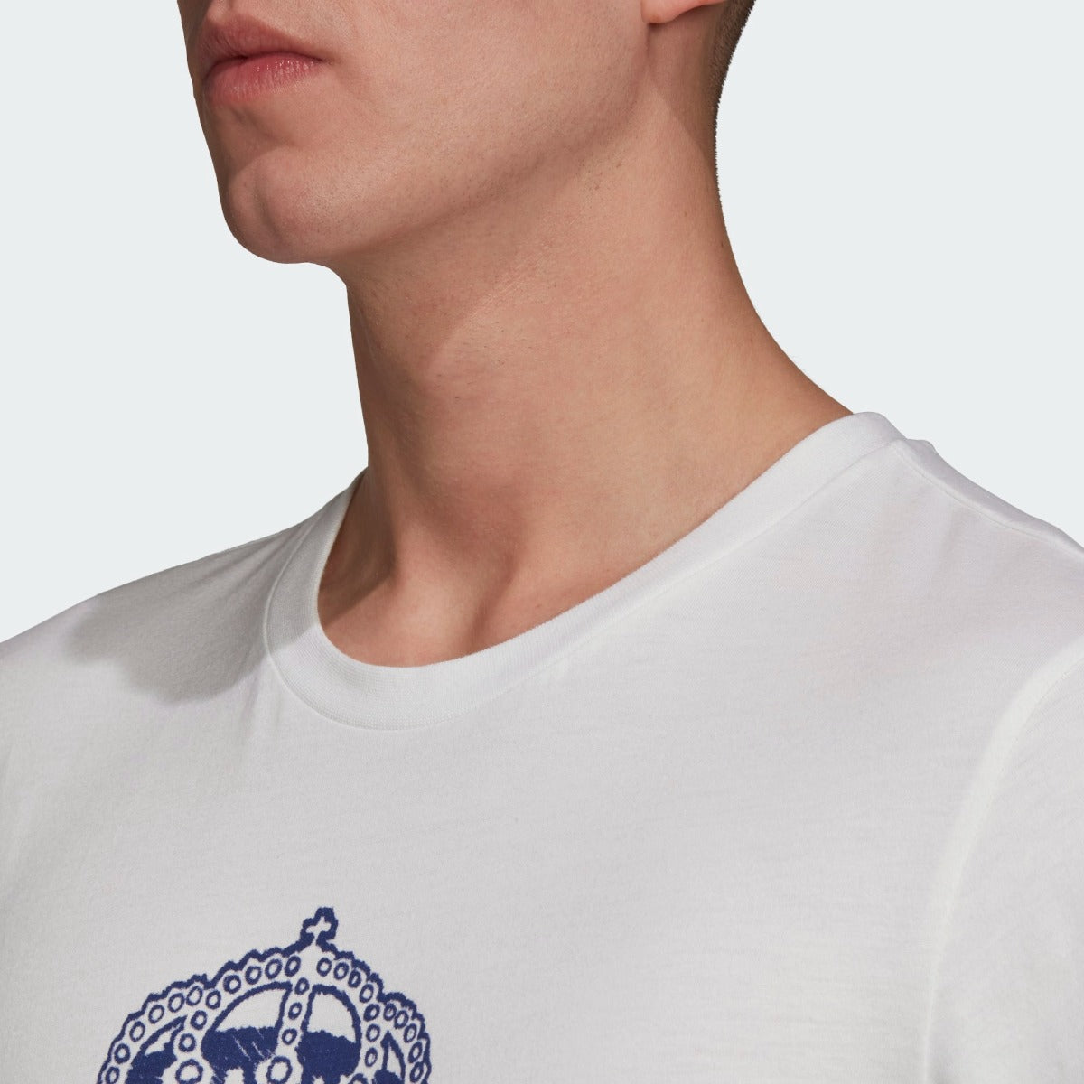 Adidas 2020-21 Real Madrid DNA Graphic Tee - White-Navy