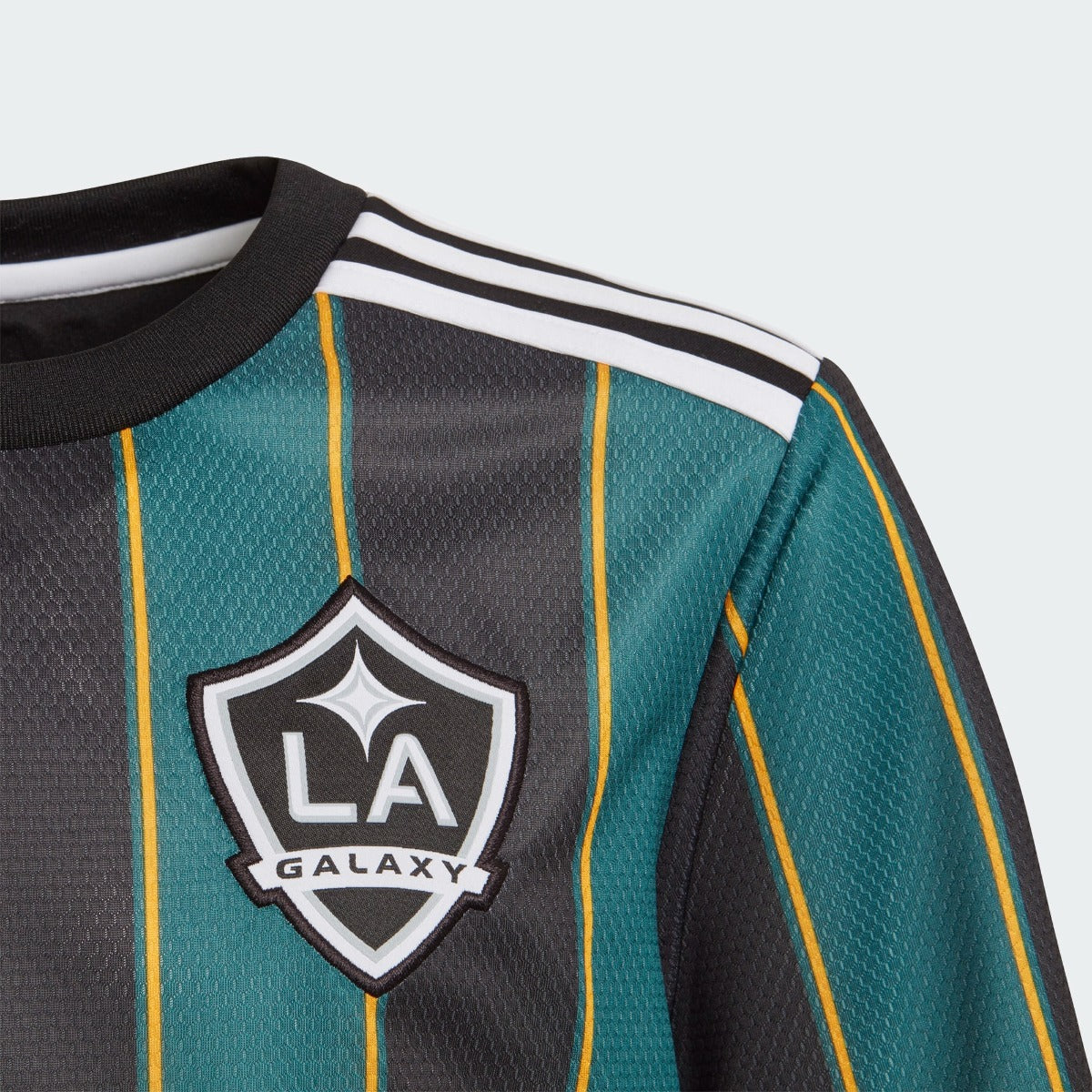 Adidas 2021-22 LA Galaxy Youth Away Jersey - Black-Tech Green