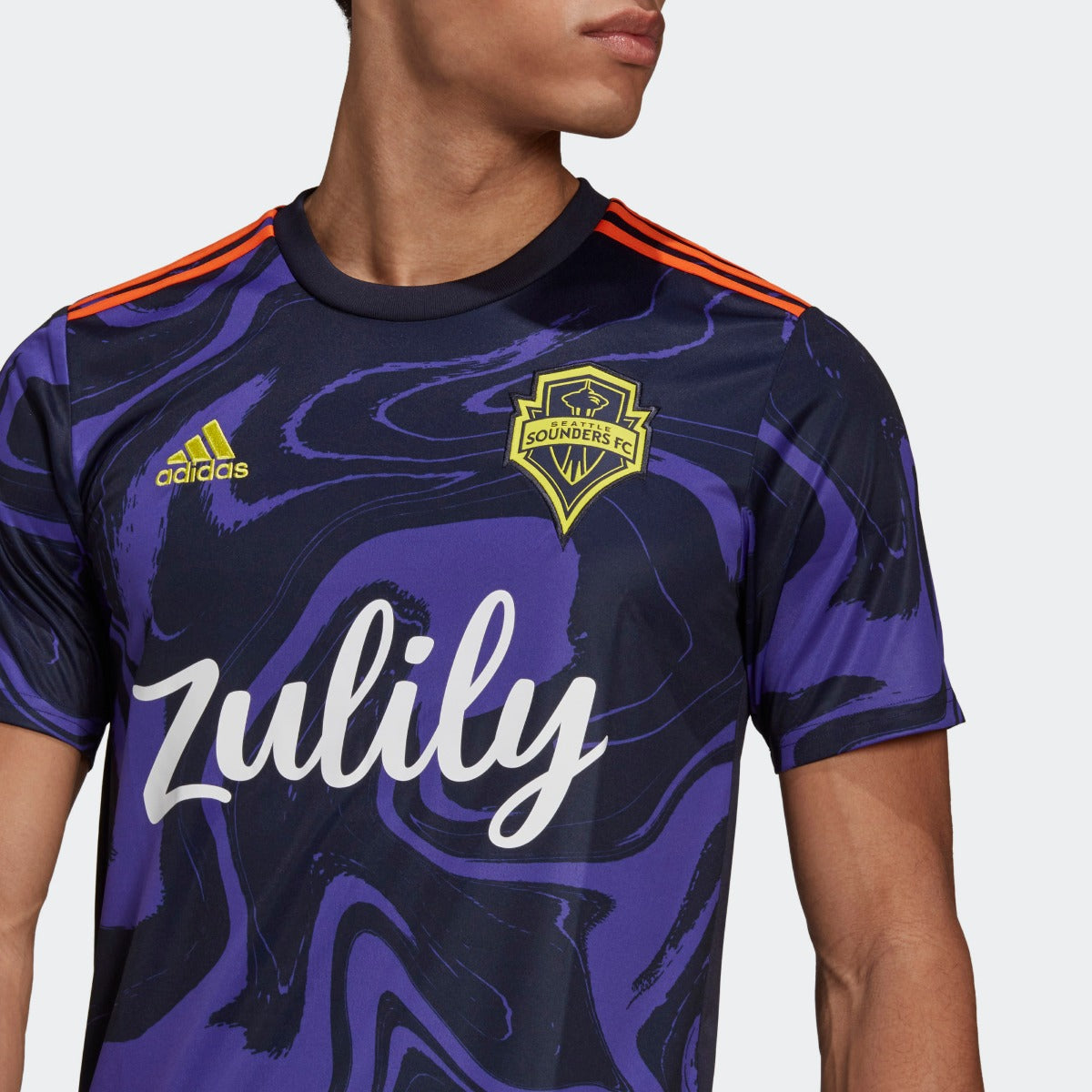 Adidas 2021-22 Seattle Sounders Away Jersey - Legend Ink-Energy Ink (Detail 1)