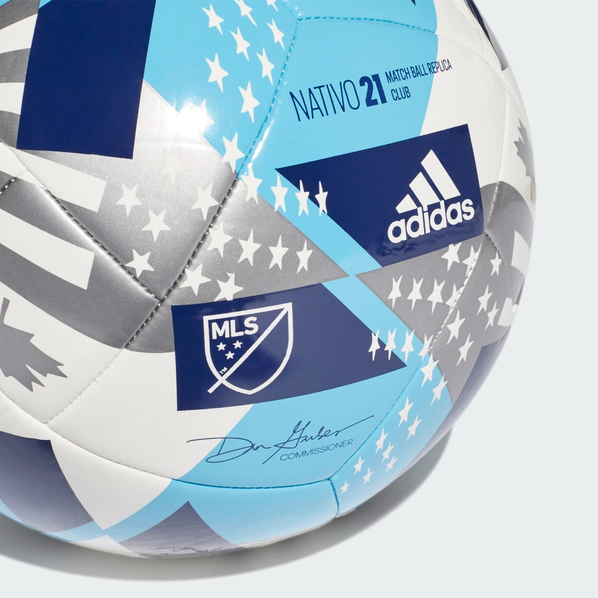 Adidas 2021 MLS Club Ball - Cyan-White-Navy