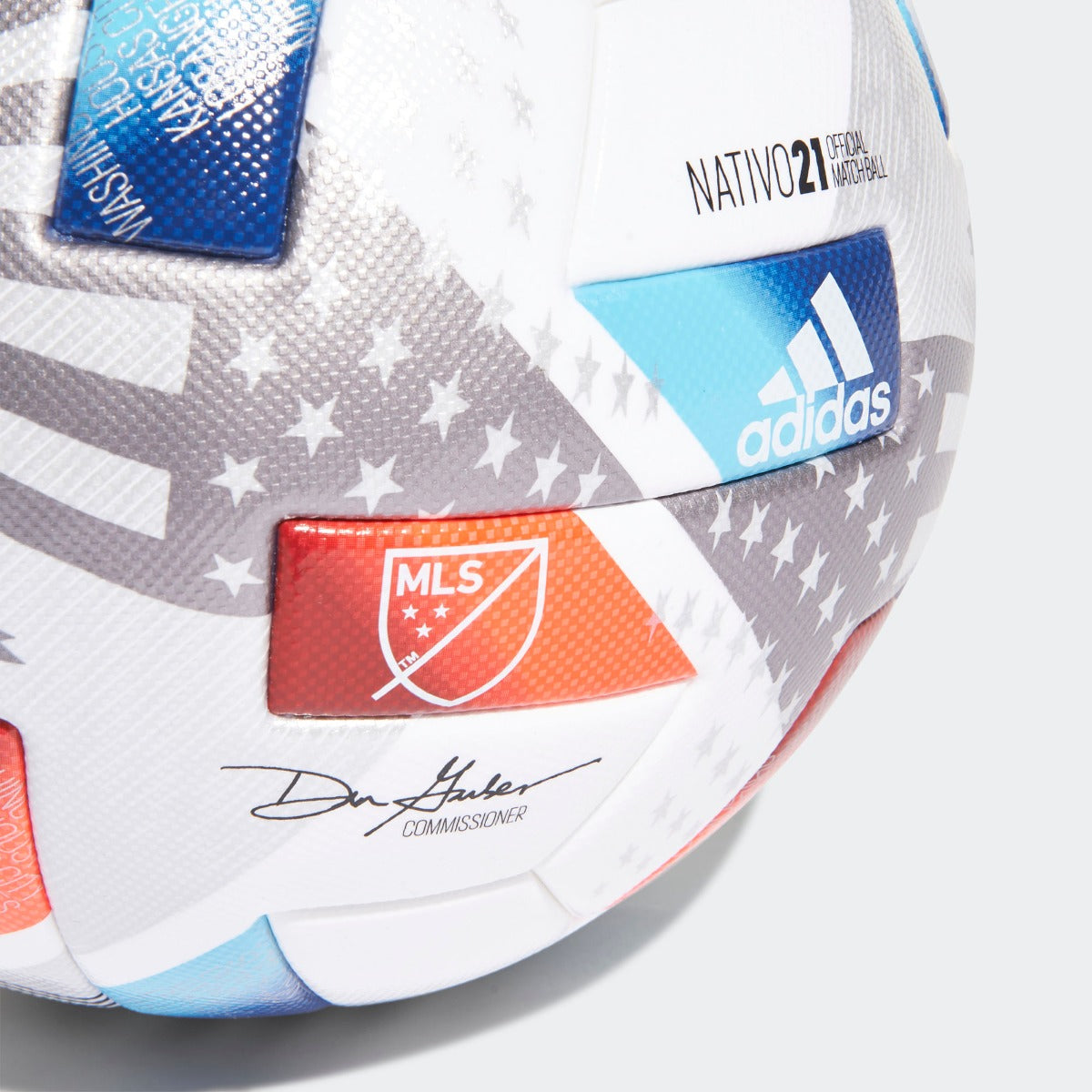 Adidas MLS Pro Ball - White-Blue-Red (Detail 2)