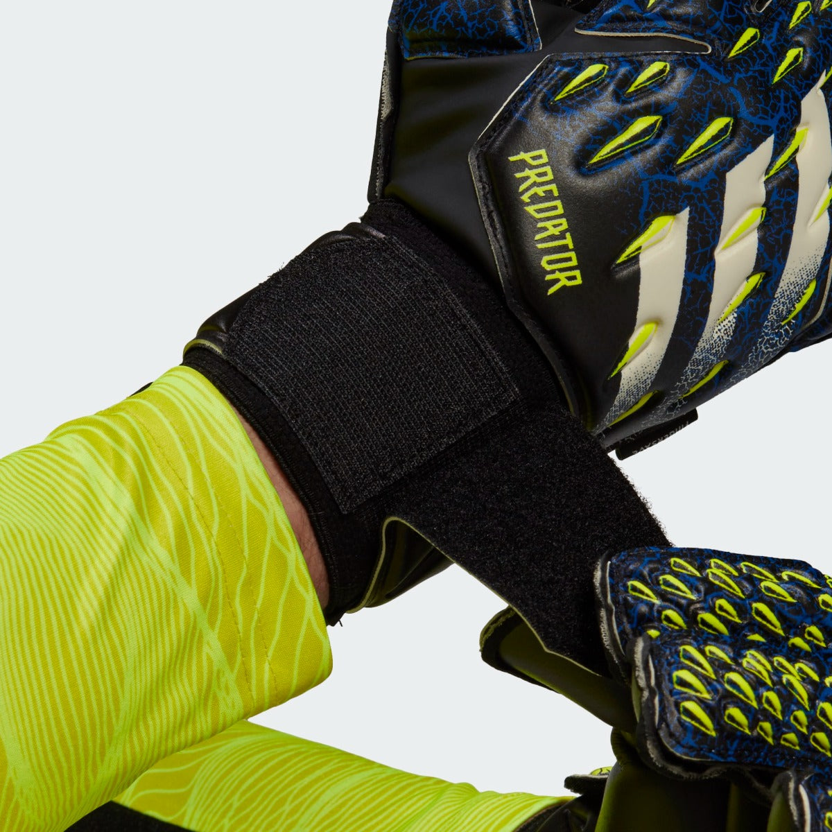 Adidas Predator 20 Match Fingersave Goalkeeper Gloves - Black-Volt-White