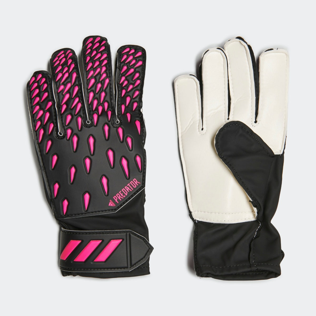 Adidas Predator Youth Training Goalkeeper Gloves  - Black-Pink (Pair)