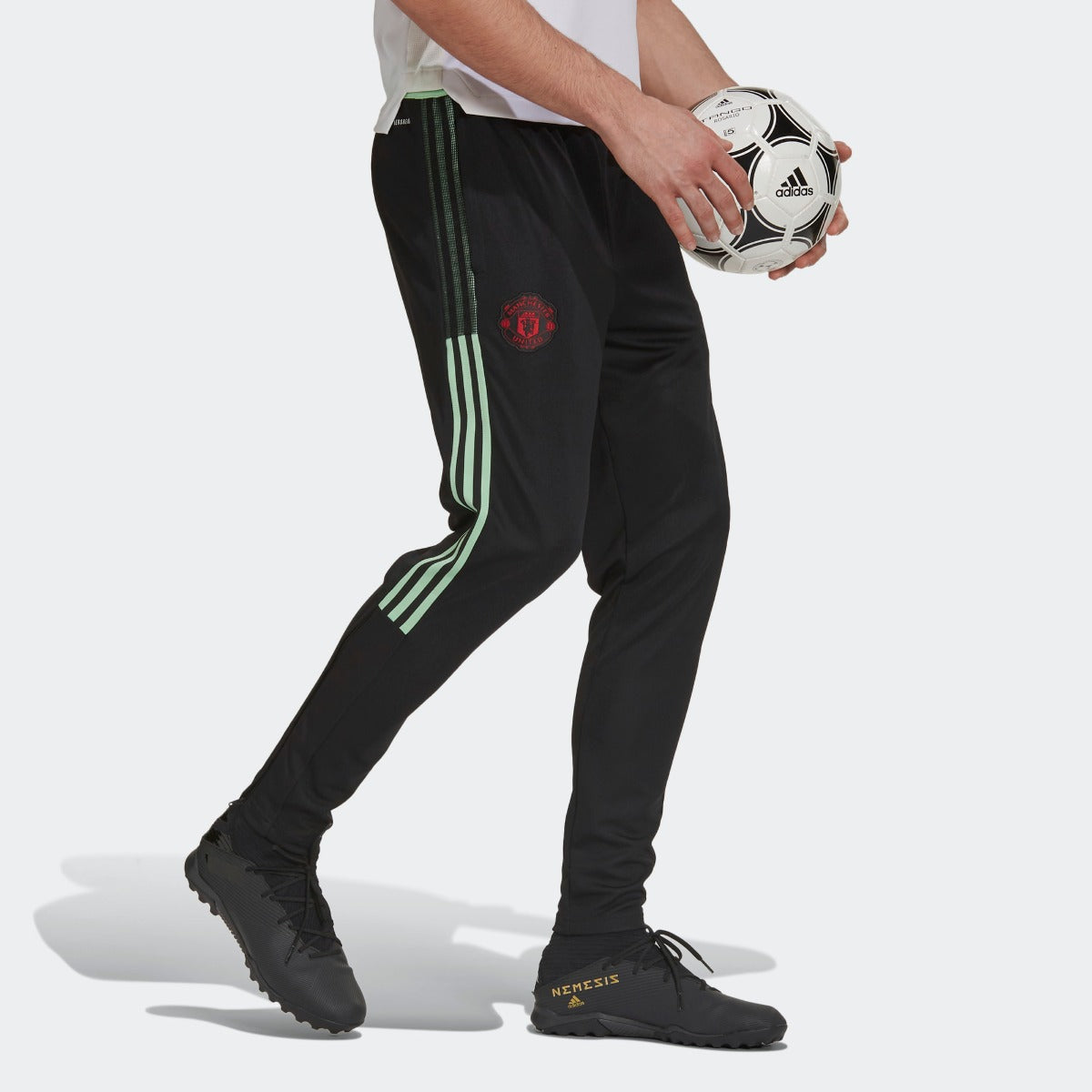 Adidas 2021 Manchester United Pants - Black (Model Side)
