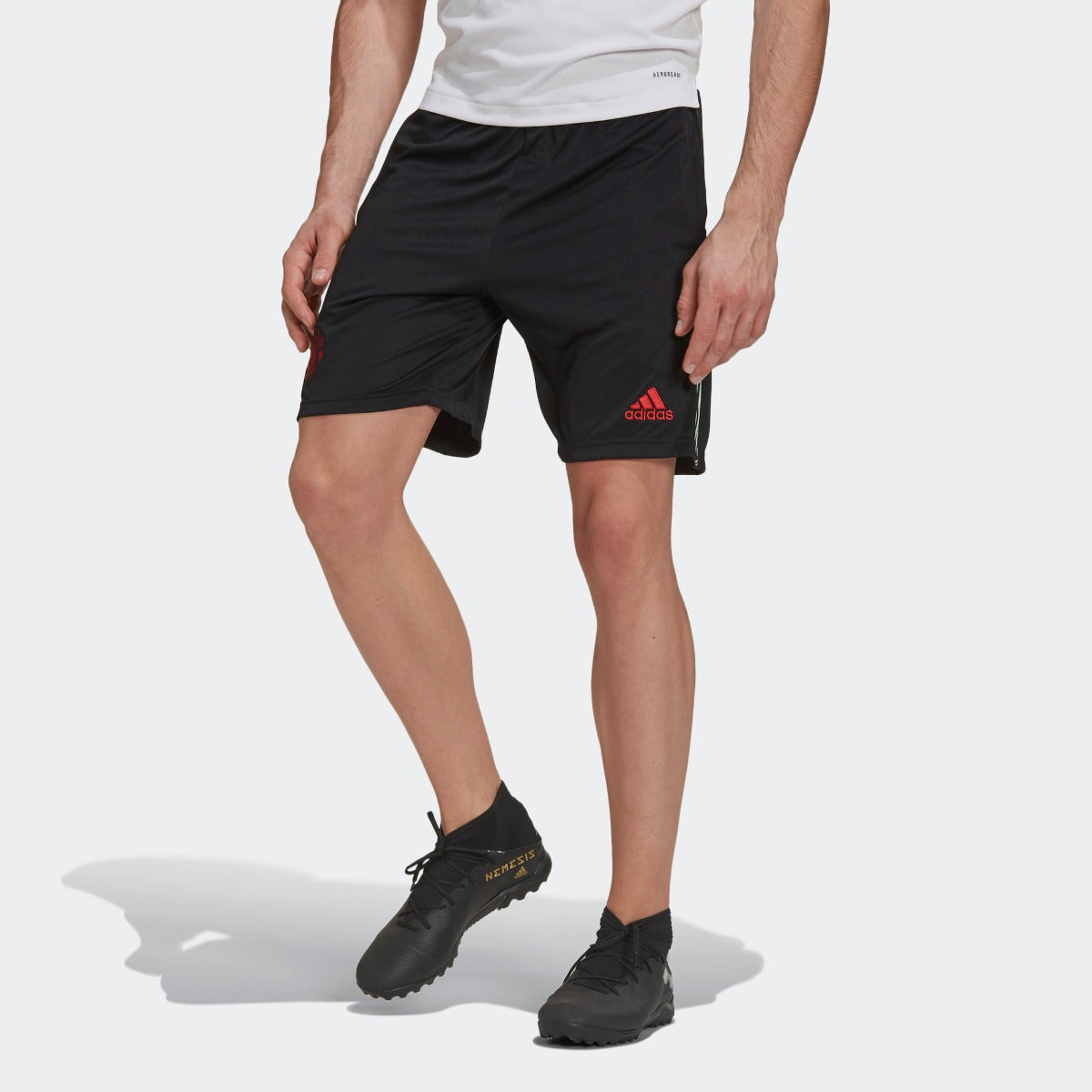 Adidas 2021 Manchester United Training Shorts - Black (Model - Front 1)