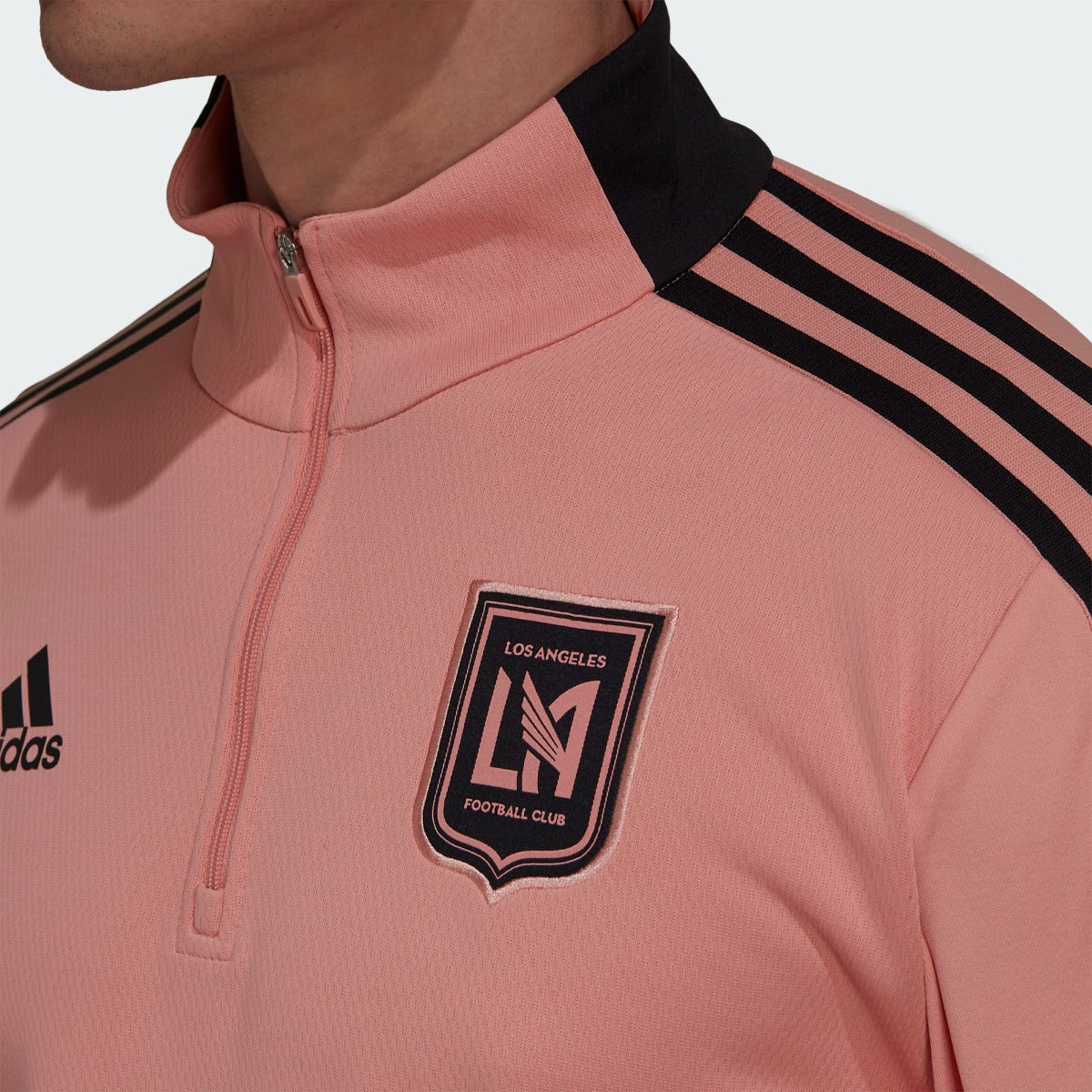 Adidas 2021-22 LAFC Warm-Up Top - Trace Pink (Detail 1)