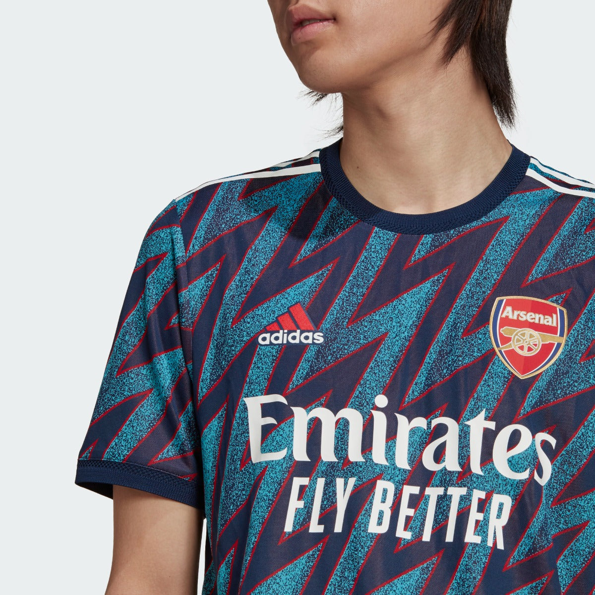 Adidas 2021-22 Arsenal Authentic Third Jersey - Mystery Blue (Detail 1)