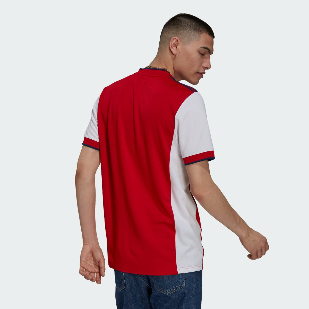 Adidas 2021-22 Arsenal Home Jersey - Red-Navy (Model - Back)