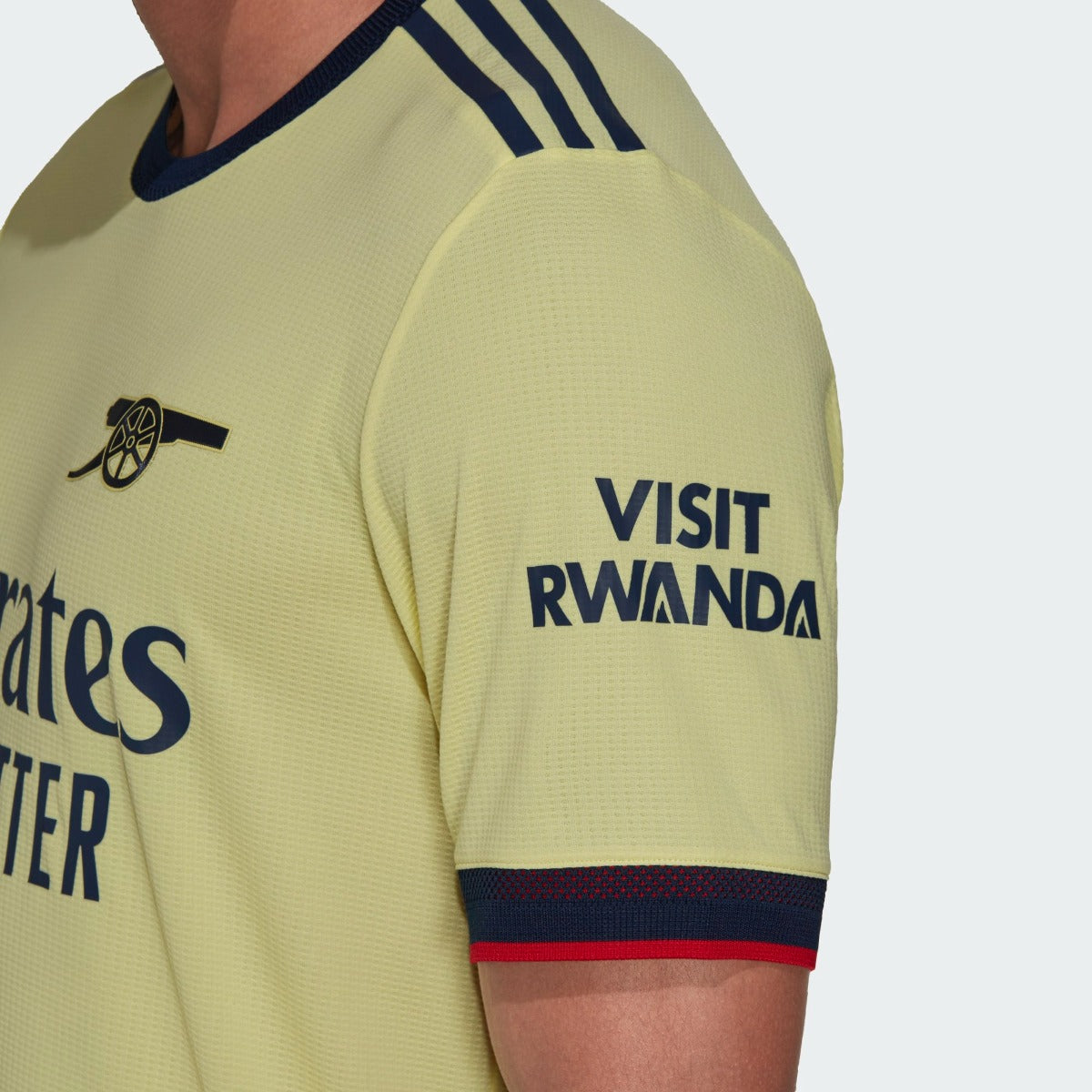 Adidas 2021-22 Arsenal Authentic Away Jersey - Pearl Citrine (Detail 1)