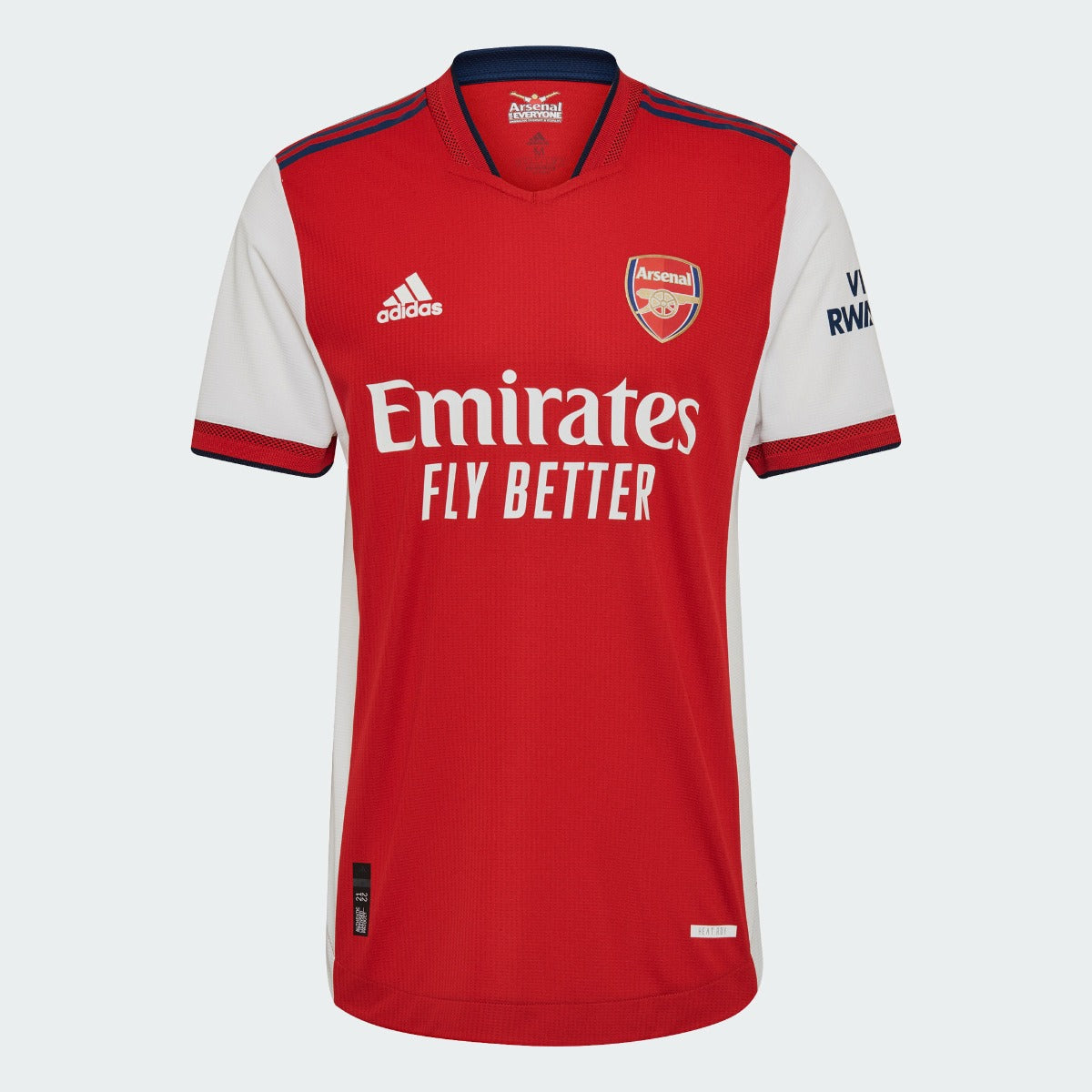 Adidas 2021-22 Arsenal Home Authentic Jersey - Scarlet-White (Front)