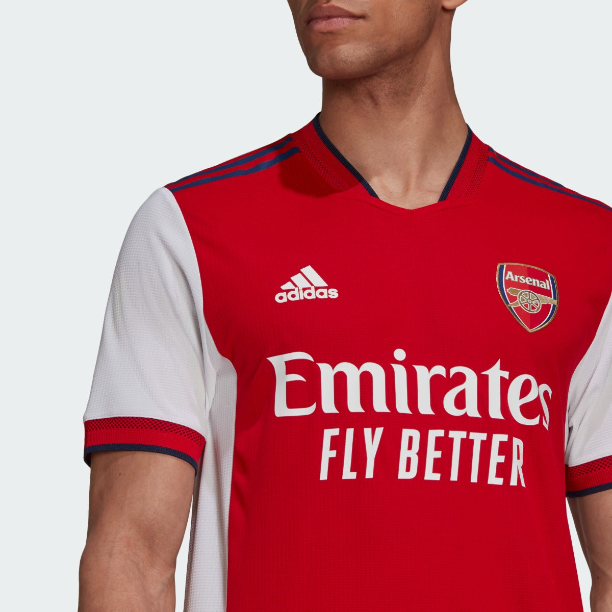 Adidas 2021-22 Arsenal Home Authentic Jersey - Scarlet-White (Detail 1)