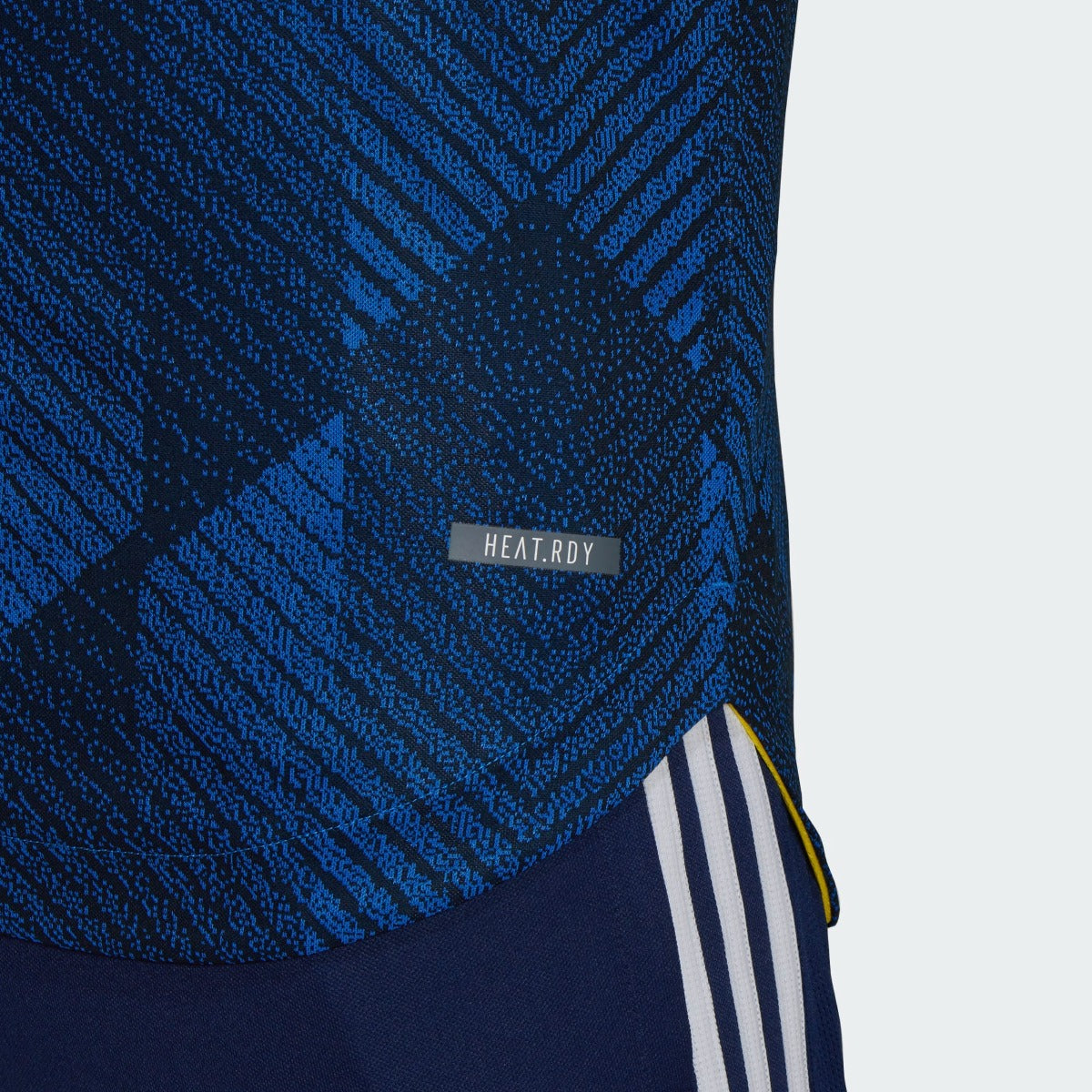 Adidas 2021-22 Manchester United Third Authentic Jersey - Glow Blue-Yellow (Detail 2)